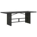 vidaXL Set mobilier de grădină cu perne, 7 piese, negru, poliratan vidaXL Set mobilier de grădină cu perne, 7 piese, negru, poliratan