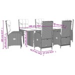 vidaXL Set mobilier de grădină cu perne, 7 piese, negru, poliratan vidaXL Set mobilier de grădină cu perne, 7 piese, negru, poliratan