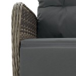 vidaXL Set mobilier grădină cu perne, 9 piese, gri, poliratan vidaXL Set mobilier grădină cu perne, 9 piese, gri, poliratan