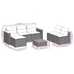 vidaXL Set canapea de grădină cu perne, 5 piese, poliratan/lemn acacia vidaXL Set canapea de grădină cu perne, 5 piese, poliratan/lemn acacia