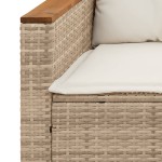 vidaXL Set canapele de grădină cu perne 5 piese bej poliratan/acacia