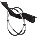 vidaXL Șezlong geometric cu pernă, negru și gri, oțel vidaXL Șezlong geometric cu pernă, negru și gri, oțel