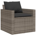 vidaXL Set mobilier grădină cu perne, 6 piese, gri, poliratan vidaXL Set mobilier grădină cu perne, 6 piese, gri, poliratan