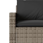 vidaXL Set mobilier grădină cu perne, 6 piese, gri, poliratan vidaXL Set mobilier grădină cu perne, 6 piese, gri, poliratan