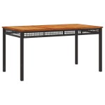 vidaXL Set mobilier de grădină cu perne, 7 piese, negru, poliratan vidaXL Set mobilier de grădină cu perne, 7 piese, negru, poliratan