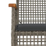 vidaXL Set mobilier grădină cu perne, 9 piese, gri, poliratan vidaXL Set mobilier grădină cu perne, 9 piese, gri, poliratan
