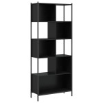 vidaXL Bibliotecă, negru, 72x28x172 cm, lemn prelucrat vidaXL Bibliotecă, negru, 72x28x172 cm, lemn prelucrat