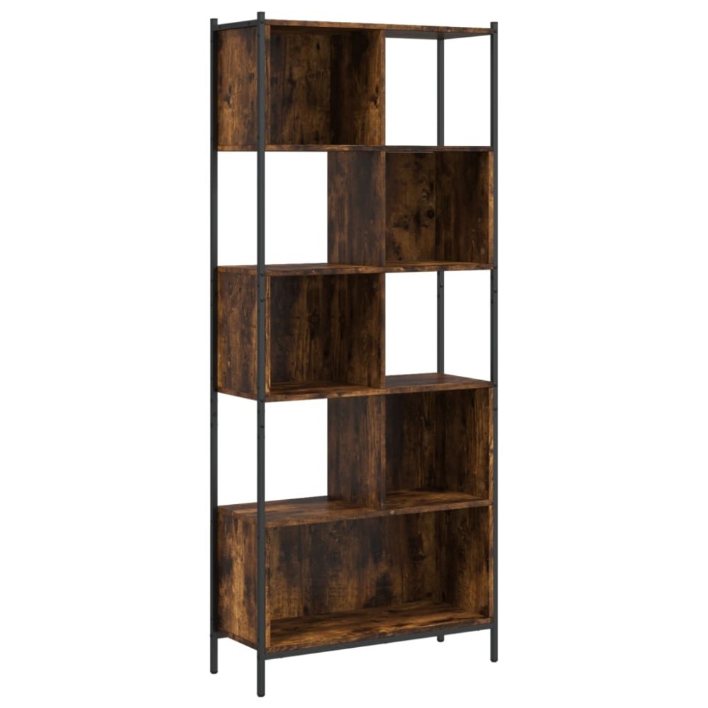 vidaXL Bibliotecă, stejar fumuriu, 72x28x172 cm, lemn prelucrat