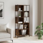 vidaXL Bibliotecă, stejar fumuriu, 72x28x172 cm, lemn prelucrat vidaXL Bibliotecă, stejar fumuriu, 72x28x172 cm, lemn prelucrat