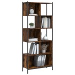 vidaXL Bibliotecă, stejar fumuriu, 72x28x172 cm, lemn prelucrat vidaXL Bibliotecă, stejar fumuriu, 72x28x172 cm, lemn prelucrat