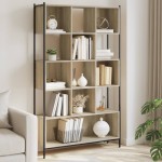 vidaXL Bibliotecă, stejar sonoma, 102x28x172 cm, lemn prelucrat vidaXL Bibliotecă, stejar sonoma, 102x28x172 cm, lemn prelucrat