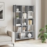 vidaXL Bibliotecă, gri sonoma, 102x28x172 cm, lemn prelucrat vidaXL Bibliotecă, gri sonoma, 102x28x172 cm, lemn prelucrat
