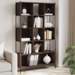 vidaXL Bibliotecă, stejar maro, 102x28x172 cm, lemn prelucrat