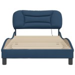 vidaXL Cadru de pat cu LED fără saltea Albastru 100x200 cm Material
