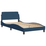 vidaXL Cadru de pat cu LED fără saltea Albastru 100x200 cm Material