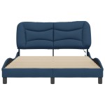 vidaXL Cadru de pat cu LED fără saltea Albastru 120x200 cm Material