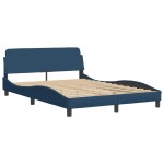 vidaXL Cadru de pat cu LED fără saltea Albastru 140x200 cm țesătură vidaXL Cadru de pat cu LED fără saltea Albastru 140x200 cm țesătură