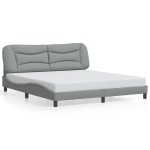 vidaXL Cadru de pat cu LED fără saltea Gri deschis 180x200 cm Material vidaXL Cadru de pat cu LED fără saltea Gri deschis 180x200 cm Material