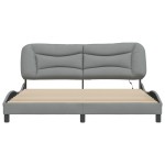 vidaXL Cadru de pat cu LED fără saltea Gri deschis 180x200 cm Material vidaXL Cadru de pat cu LED fără saltea Gri deschis 180x200 cm Material