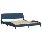 vidaXL Cadru de pat cu LED fără saltea Albastru 180x200 cm Material