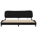 vidaXL Cadru de pat cu LED fără saltea țesătură neagră 200x200 cm