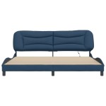 vidaXL Cadru de pat cu LED fără saltea Albastru 200x200 cm Material vidaXL Cadru de pat cu LED fără saltea Albastru 200x200 cm Material