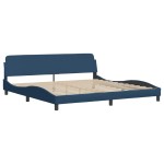vidaXL Cadru de pat cu LED fără saltea Albastru 200x200 cm Material vidaXL Cadru de pat cu LED fără saltea Albastru 200x200 cm Material