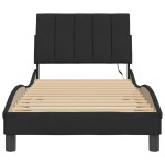 vidaXL Cadru de pat cu lumini LED, negru, 90x190 cm, catifea vidaXL Cadru de pat cu lumini LED, negru, 90x190 cm, catifea