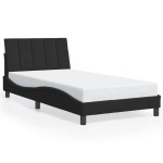 vidaXL Cadru de pat cu lumini LED, negru, 100x200 cm, catifea vidaXL Cadru de pat cu lumini LED, negru, 100x200 cm, catifea