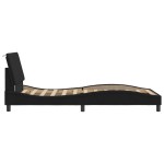 vidaXL Cadru de pat cu lumini LED, negru, 100x200 cm, catifea vidaXL Cadru de pat cu lumini LED, negru, 100x200 cm, catifea