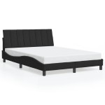 vidaXL Cadru de pat cu lumini LED, negru, 120x200 cm, catifea vidaXL Cadru de pat cu lumini LED, negru, 120x200 cm, catifea