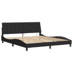 vidaXL Cadru de pat cu lumini LED, negru, 180x200 cm, catifea vidaXL Cadru de pat cu lumini LED, negru, 180x200 cm, catifea