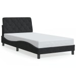 vidaXL Cadru de pat cu lumini LED, negru, 100x200 cm, catifea vidaXL Cadru de pat cu lumini LED, negru, 100x200 cm, catifea