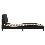 vidaXL Cadru de pat cu lumini LED, negru, 120x200 cm, catifea vidaXL Cadru de pat cu lumini LED, negru, 120x200 cm, catifea