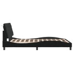 vidaXL Cadru de pat cu lumini LED, negru, 140x200 cm, catifea vidaXL Cadru de pat cu lumini LED, negru, 140x200 cm, catifea