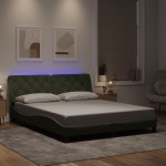 vidaXL Cadru de pat cu lumini LED, gri deschis, 160x200 cm, catifea vidaXL Cadru de pat cu lumini LED, gri deschis, 160x200 cm, catifea
