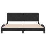 vidaXL Cadru de pat cu lumini LED, negru, 180x200 cm, catifea vidaXL Cadru de pat cu lumini LED, negru, 180x200 cm, catifea