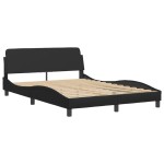 vidaXL Cadru de pat cu lumini LED, negru, 120x200 cm, piele ecologică vidaXL Cadru de pat cu lumini LED, negru, 120x200 cm, piele ecologică
