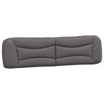 vidaXL Cadru de pat cu lumini LED, gri, 200x200 cm, piele ecologică vidaXL Cadru de pat cu lumini LED, gri, 200x200 cm, piele ecologică