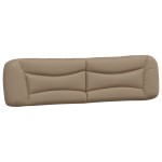 vidaXL Cadru de pat lumini LED, cappuccino, 200x200 cm piele ecologică vidaXL Cadru de pat lumini LED, cappuccino, 200x200 cm piele ecologică