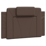 vidaXL Cadru de pat cu lumini LED, maro, 90x190 cm, piele ecologică vidaXL Cadru de pat cu lumini LED, maro, 90x190 cm, piele ecologică