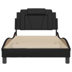 vidaXL Cadru de pat cu lumini LED, negru, 100x200 cm, piele ecologică vidaXL Cadru de pat cu lumini LED, negru, 100x200 cm, piele ecologică