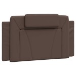 vidaXL Cadru de pat cu lumini LED, maro, 100x200 cm, piele ecologică