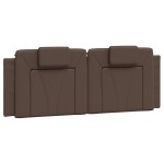 vidaXL Cadru de pat cu lumini LED, maro, 140x200 cm, piele ecologică vidaXL Cadru de pat cu lumini LED, maro, 140x200 cm, piele ecologică