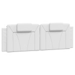 vidaXL Cadru de pat cu lumini LED, alb, 160x200 cm, piele ecologică vidaXL Cadru de pat cu lumini LED, alb, 160x200 cm, piele ecologică