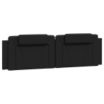 vidaXL Cadru de pat cu lumini LED, negru, 180x200 cm, piele ecologică