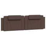 vidaXL Cadru de pat cu lumini LED, maro, 180x200 cm, piele ecologică vidaXL Cadru de pat cu lumini LED, maro, 180x200 cm, piele ecologică