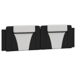 vidaXL Cadru de pat cu LED, negru și alb, 180x200 cm, piele ecologică vidaXL Cadru de pat cu LED, negru și alb, 180x200 cm, piele ecologică