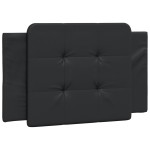 vidaXL Cadru de pat cu lumini LED, negru, 90x190 cm, piele ecologică