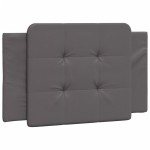 vidaXL Cadru de pat cu lumini LED, gri, 90x190 cm, piele ecologică vidaXL Cadru de pat cu lumini LED, gri, 90x190 cm, piele ecologică